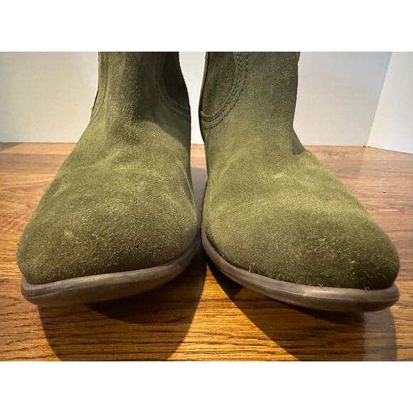 Lucky Brand Women's Terra Western Boot - Olive Green Suede, Sz 9.5 Western Chic - Picture 4 of 9